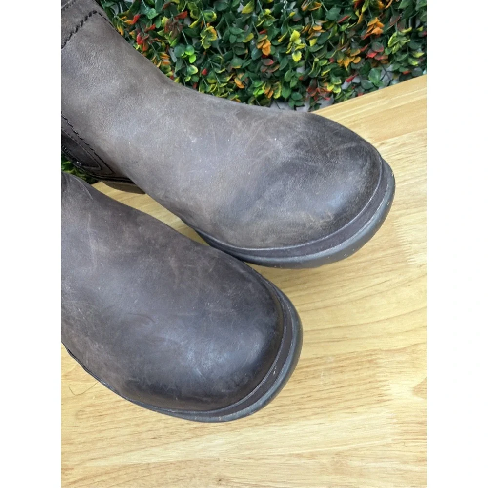 UGG ELSA Winter‎ WATERPROOF Boots Shoes Sherpa Interior Leather Brown Women's 9